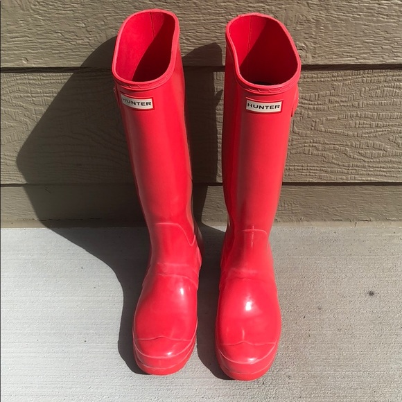 pink hunter wellies